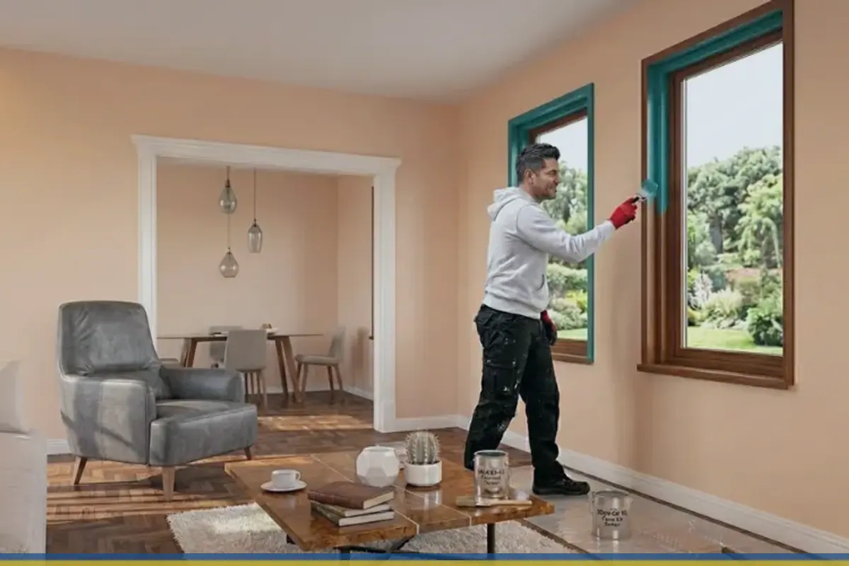 Imagen de referencia de pintura profesional en casa e interior residencial para servicio en Zona 19