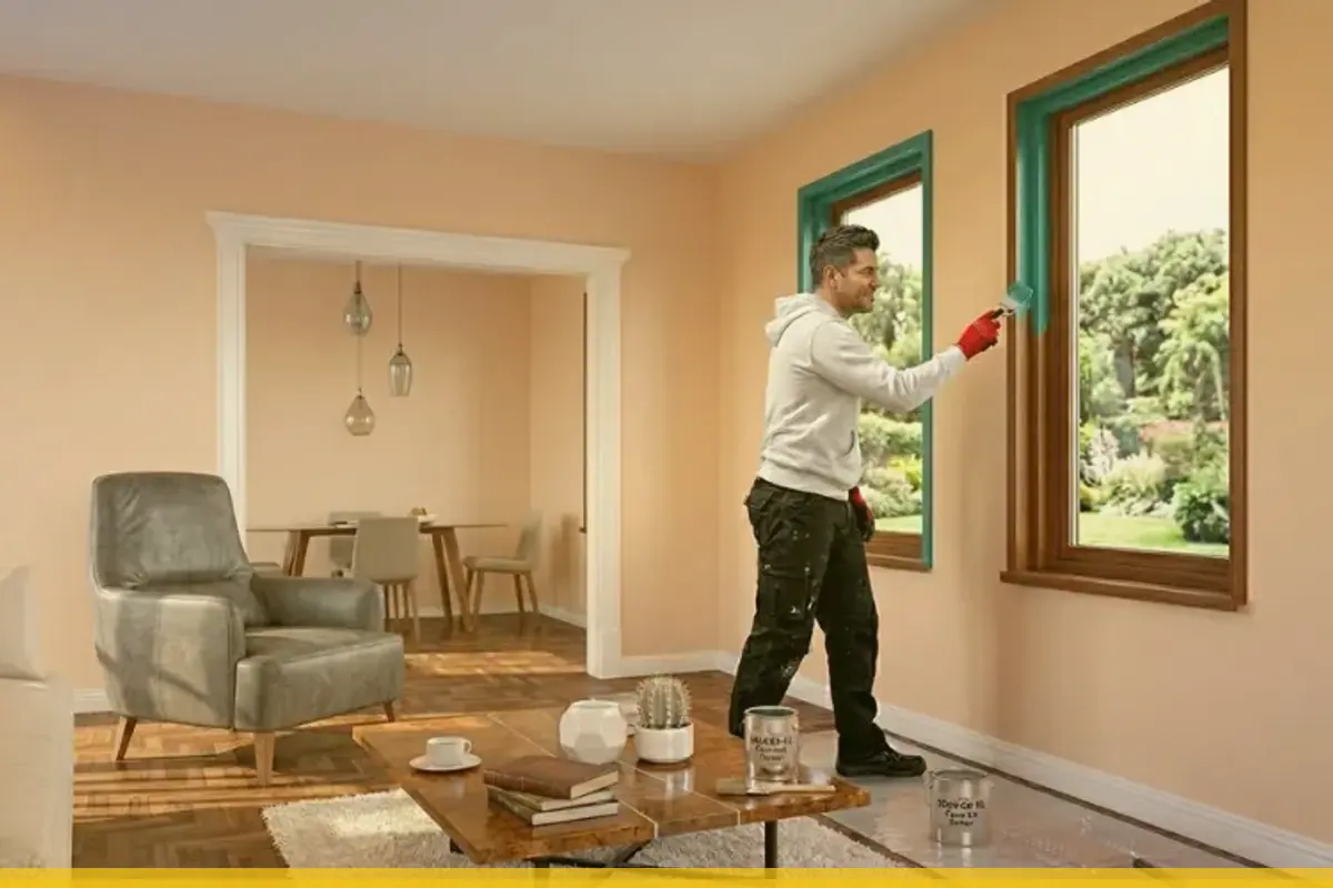 Imagen de referencia de pintura profesional en casa e interior residencial para servicio en Zona 5