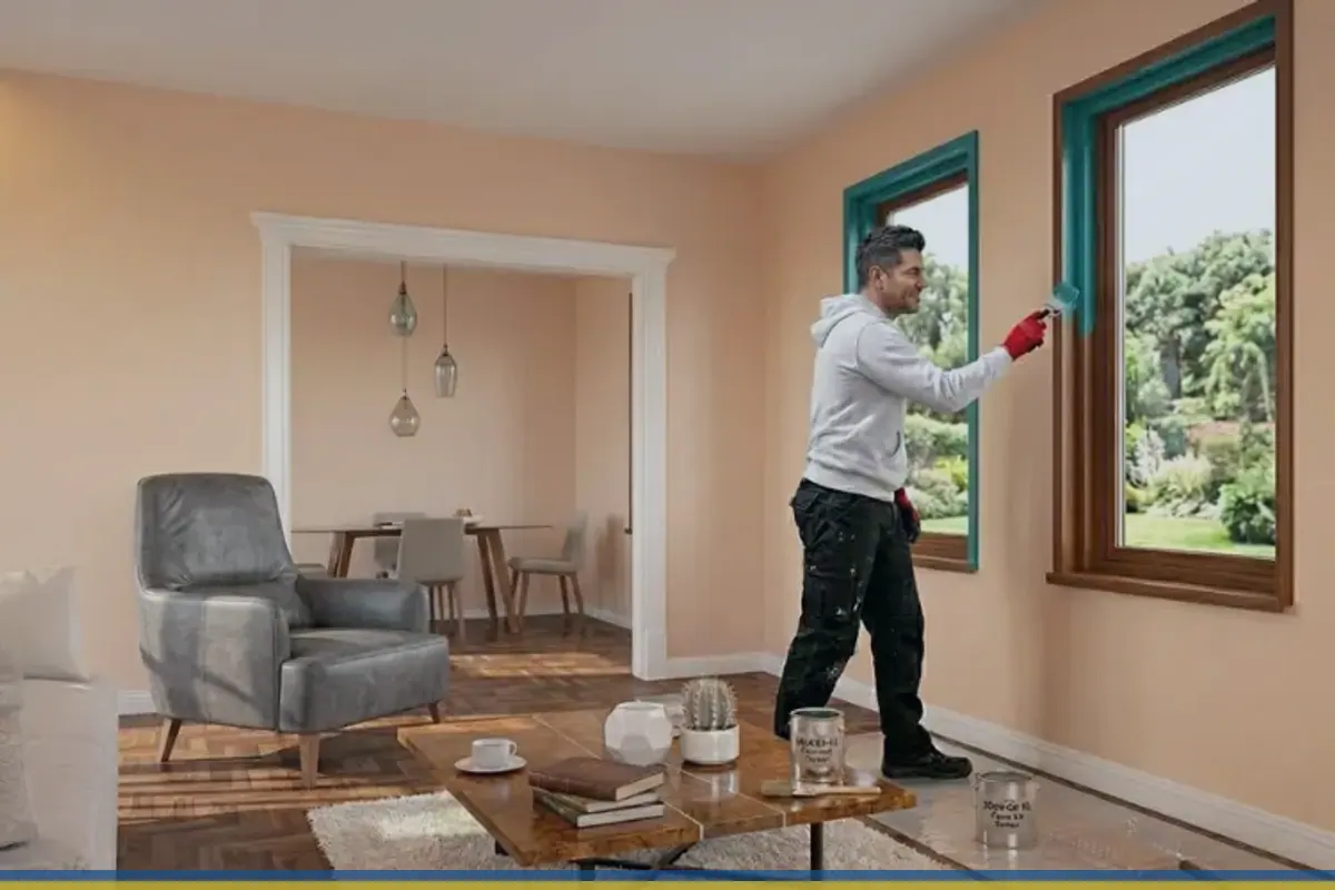 Imagen de referencia de pintura profesional en casa e interior residencial para servicio en Zona 8